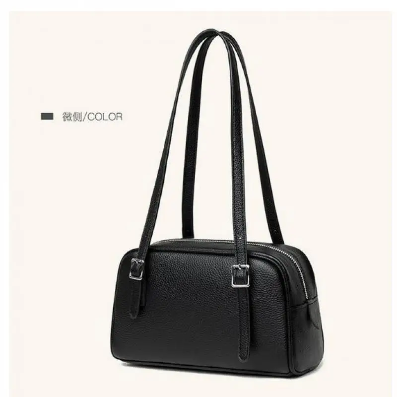 High-quality Women's Genuine Leather Handbag Top Layer Cowhide All-match Underarm Bag Large-capacity Lady Shoulder Messenger Bag