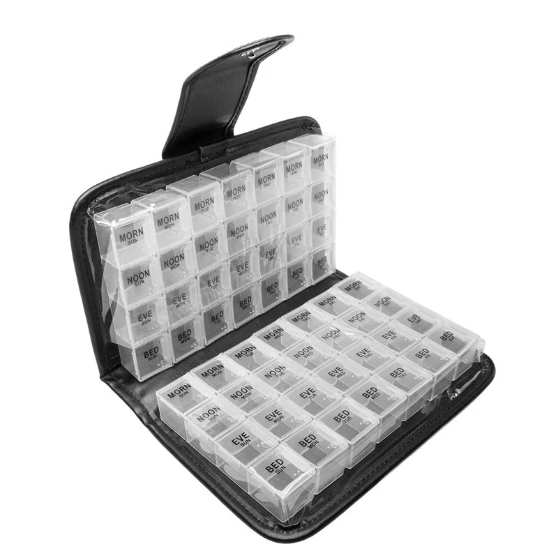 

14 Day Pill Box Travel Organizer Dose Medicine Tablet Storage Container Box Daily Pill Organizer Vitamin Organizer