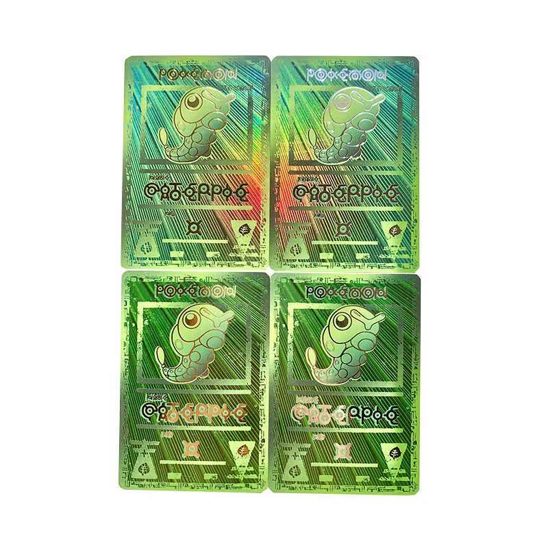 

okemon DIY self-made Flash Cards Caterpie Ancient Totem Series ACG Anime Game Collection Cards Gift Toys