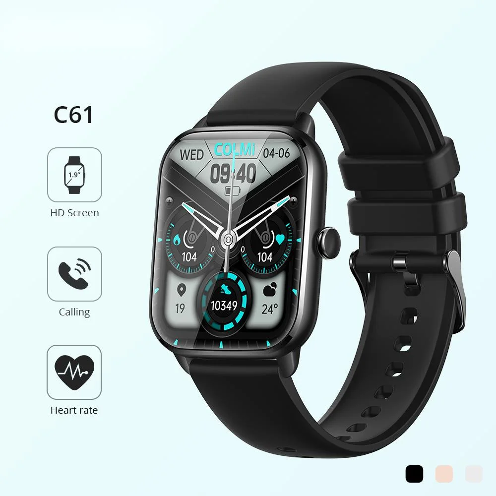 

Смарт-часы C61, 1,9 дюйма, полный экран, Bluetooth, телефонные звонки, модель 100 + спортивные Смарт-часы для мужчин и женщин
