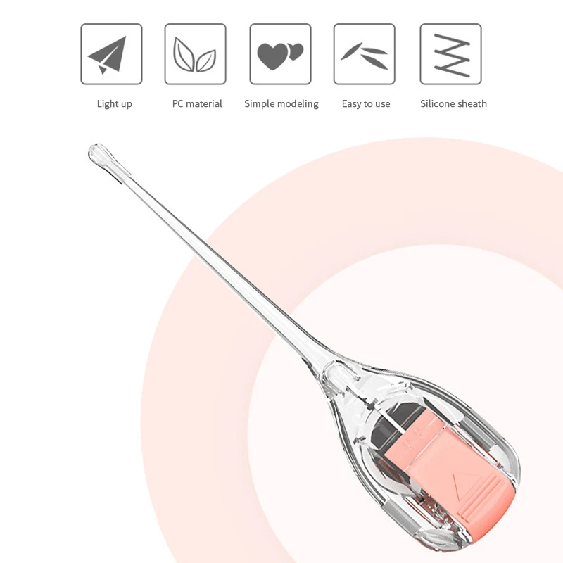 

LED Light Ear Cleaner Earpick Remove Ear Wax Baby Child Ear Spoon Curette Ear Cleaning Luminous Ear Care Tools Nursing Supplies