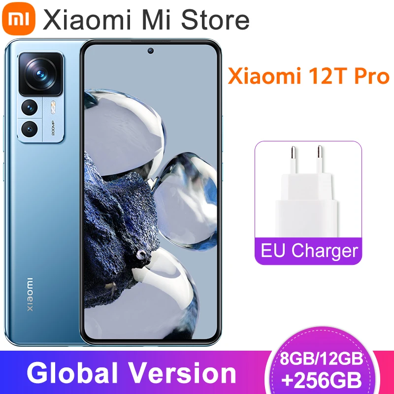 Ceny 【Światowa Premia】 Globalna Wersja Xiaomi 12T Pro Smartphone 8/12GB + 256GB Snapdragon 8 + Gen 1 200MP OIS Kamera 120W Opłata 5000mAh