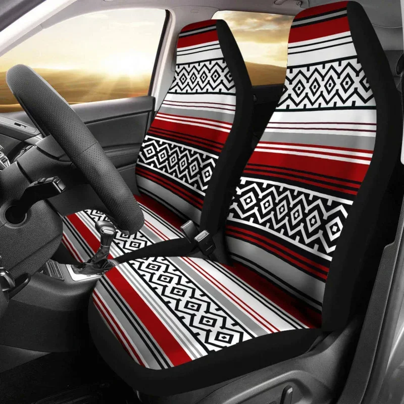 Красные серые и черные мексиканские Чехлы для автомобильных сидений Serape