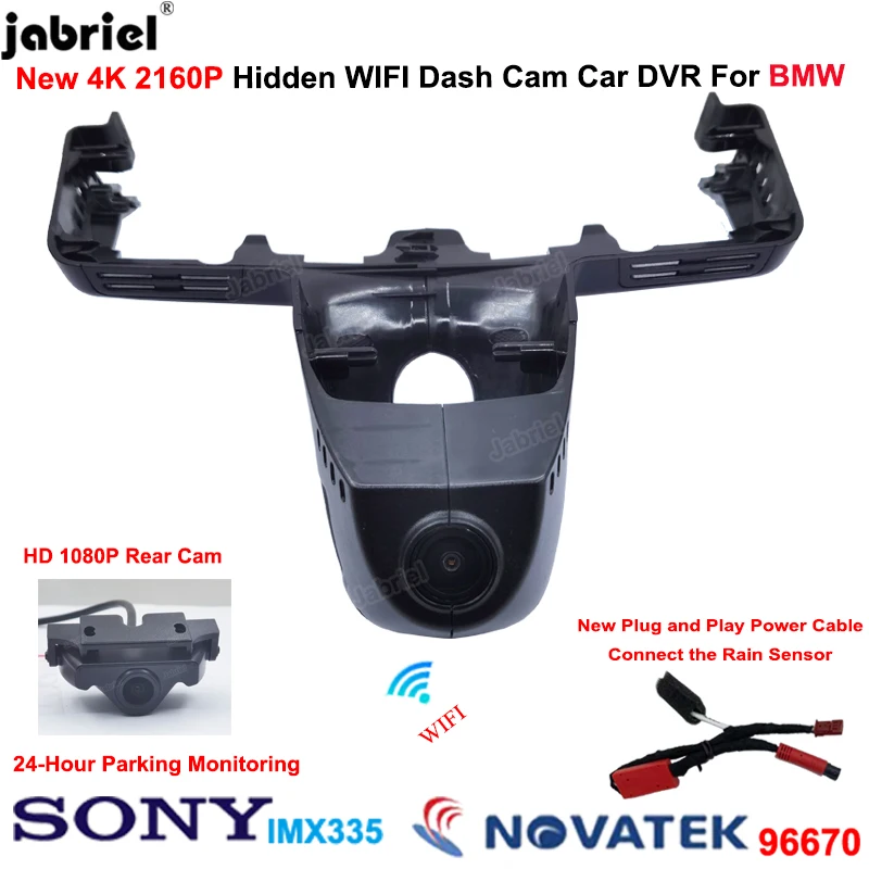 

4K Dash Cam Dual Cameras 2160P Car DVR Recorder For BMW m850i 840i 840d For BMW 8 Series Convertible Coupe G15 G16 G14 2018-2022