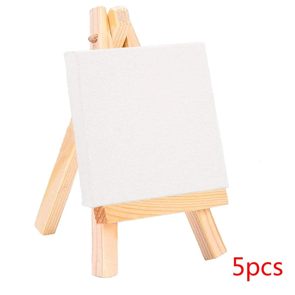 

5Set Mini Blank Canvas For Painting Acrylic Paint With Quality Easel Art Supplies For Painting Artist Stationery Kids Gifts