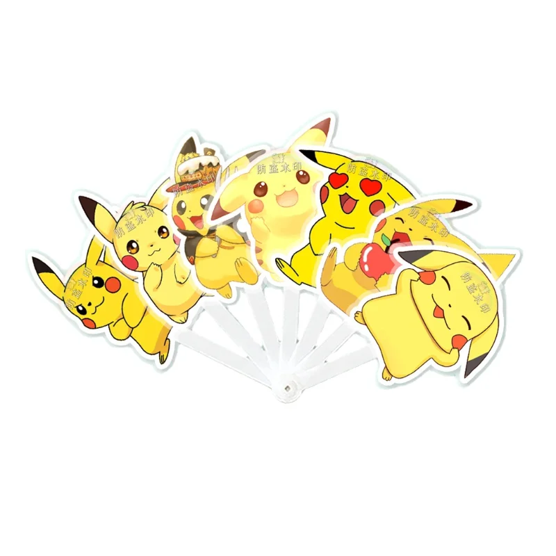 

[TAKARA TOMY] Pokemon Pikachu Cartoon Cute Seven Fold Fan Event Gift Carnival Props Folding Fan A22101106