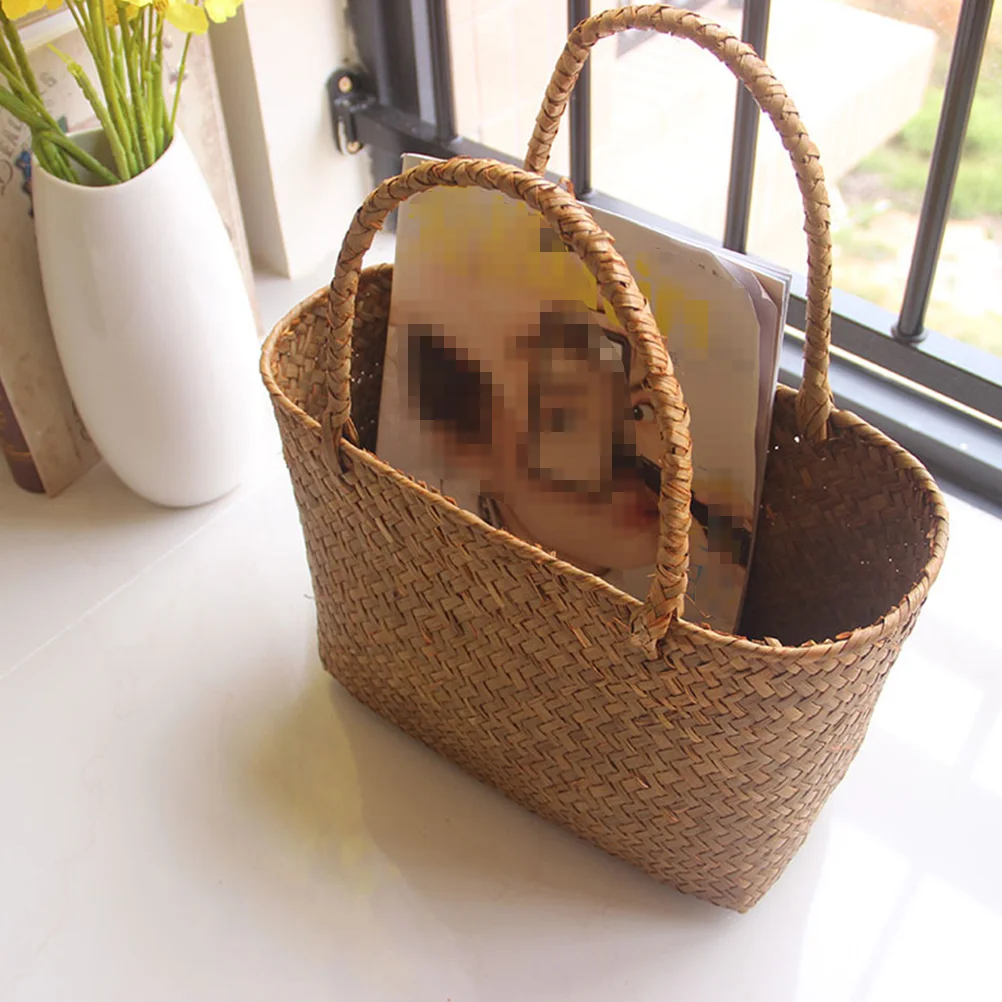 

Woven Flower Basket Woven Planter Storage Basket Flower Pot for Room Home Bedroom