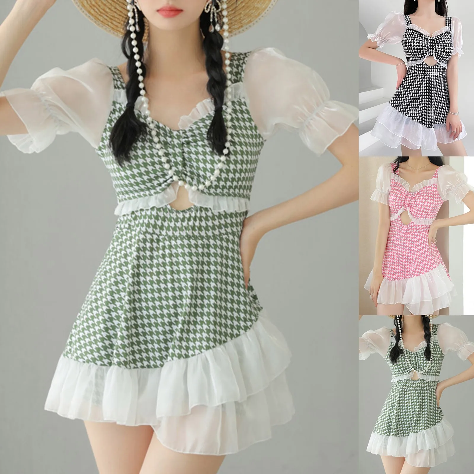 

Женский новый приталенный купальник тысяча птиц с высокой талией, однотонный купальник, Бразильская пляжная одежда Гавайская