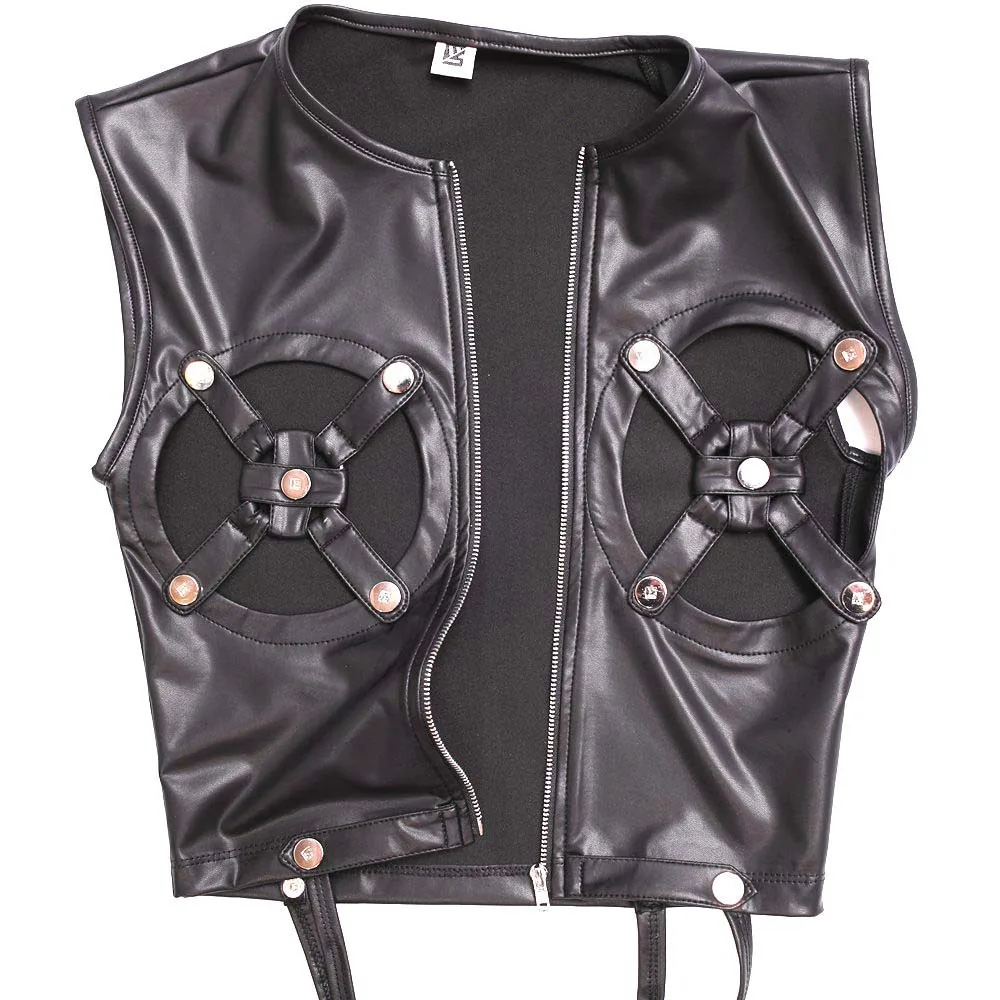 Женский жилет съемный бюстгальтер с перекрестными застежками майки сексуальный