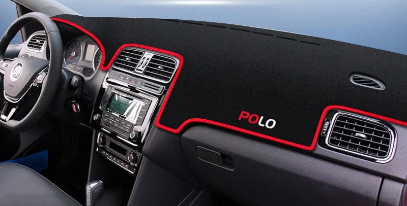 

Чехол на приборную панель автомобиля, коврик для приборной панели для Volkswagen POLO 2011-2018, солнцезащитный козырек, избегайте света, нескользящая накладка на руль, аксессуары