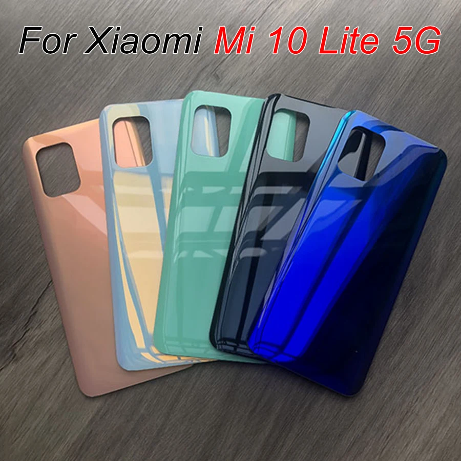 Прозрачная задняя крышка для Xiaomi Mi 10 Lite 5G аккумулятора Задняя стеклянная панель