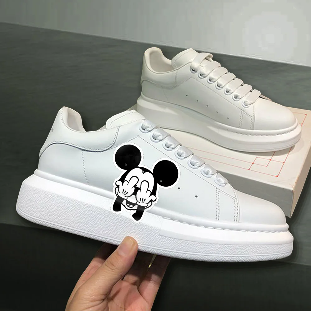 disney Mickey Minnie Couple Fashion Men Women casual Shoes Male Platform Sneakers Girls kateboarding Shoes flats 3D graffiti