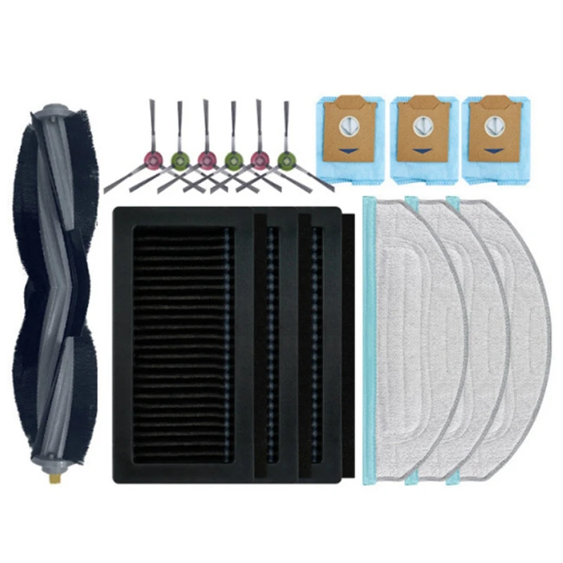 

1 Set Roller Brush Side Brush Rag Filter Dust Bag For Ecovacs Yeedi CC Sweeping Robot Replacement Parts Replacement Accessories