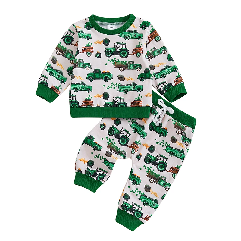 Комплекты одежды для ирландского дня мальчиков топы с длинными рукавами и