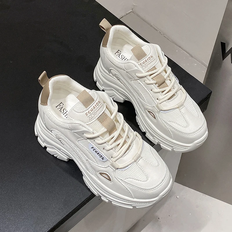 

Leisure fashion running elastic outdoor autumn increase new shoes sports casual women Designers Lady Girl Mesh Cloth Pu Leath
