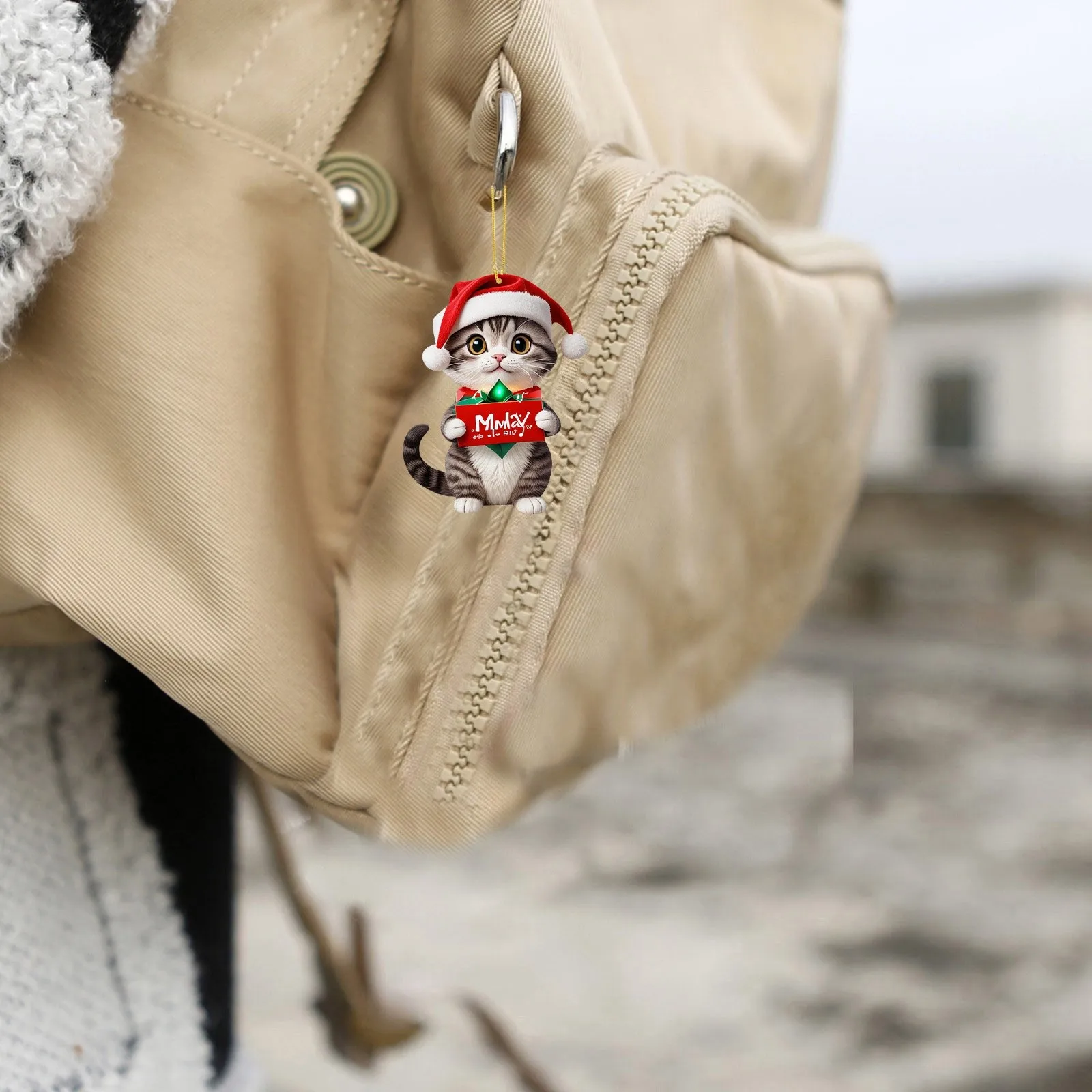 2D Рождественские украшения для дома с милым котом 2024 рождественские праздники