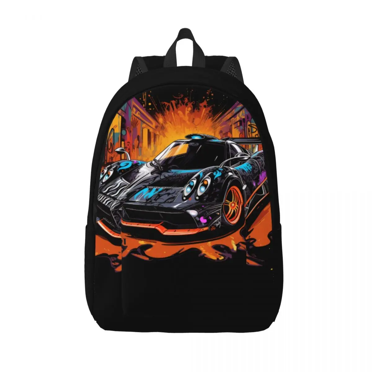 

Скоростные спортивные автомобильные холщовые рюкзаки с граффити мультяшная Повседневная сумка уличный рюкзак мягкие сумки