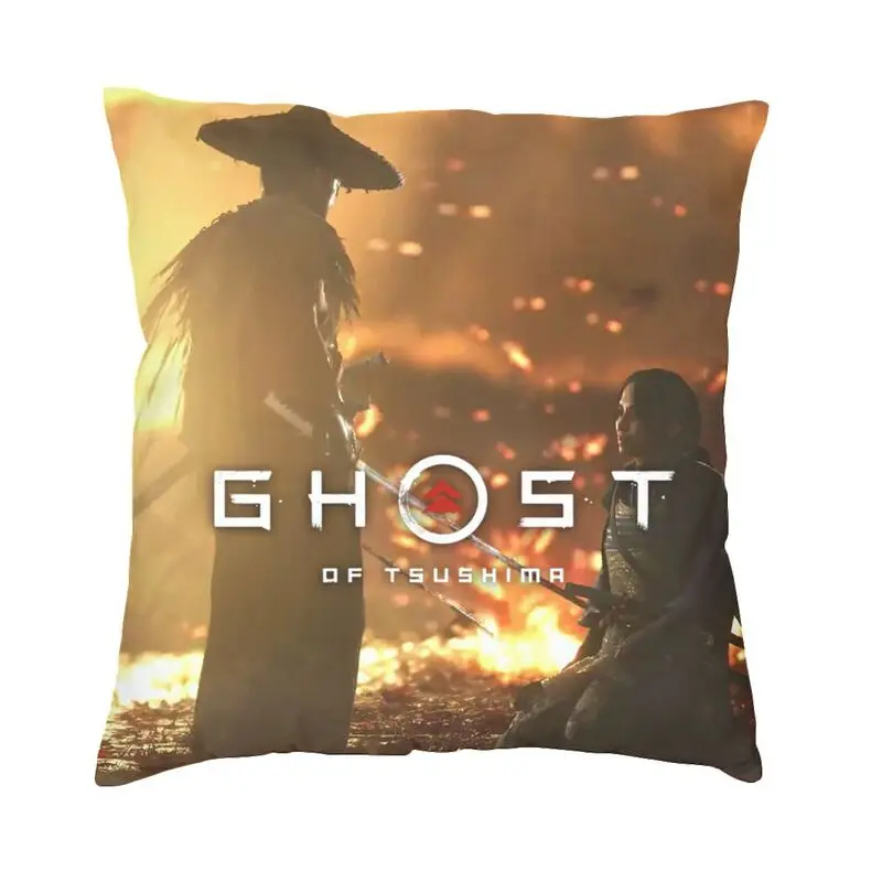 

Ghost Of Tsushima Cushion Cover Two Side 3D Print Multiplayer Video Games Throw Pillow Case for Living Room Cool Pillowcase