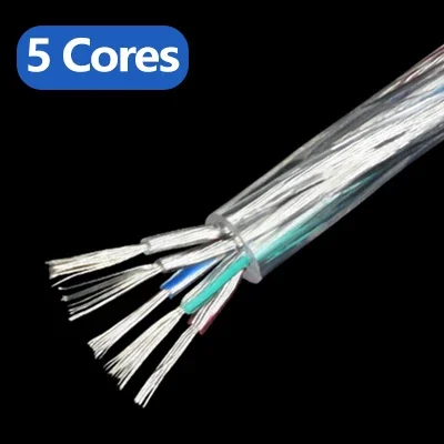 

1 ~ 20 м прозрачный шнур питания 2 3 4 5 ядер ПВХ изоляция луженая медь кабель 28/26/24/22/20/18/16AWG светодиодный светильник электронный провод