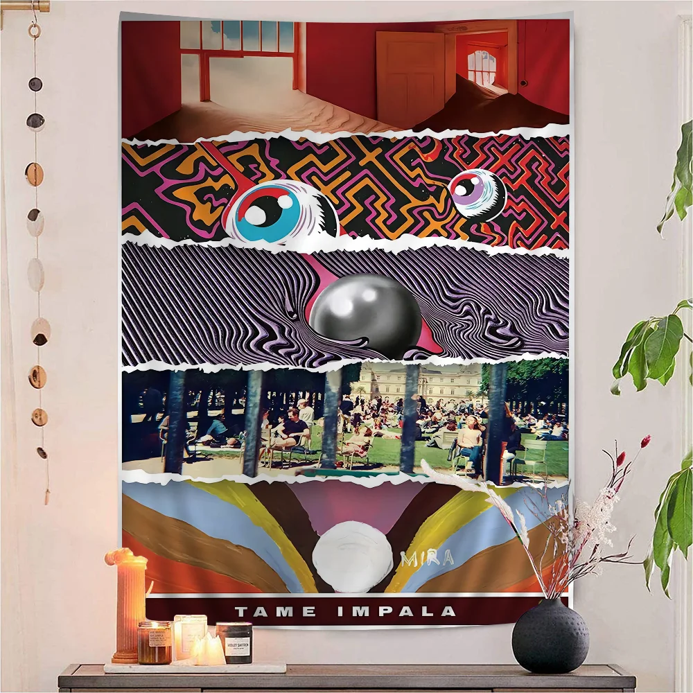 Новый Tame Impala психоделический хиппи настенные гобелены для гостиной домашний