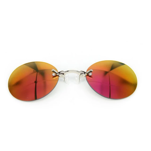 2022 New Cat Eye Nose Clip The Matrix Style Sunglasses Women Men Portable Rimless Nose Clip UV400 Sunshade Sun Glasses 5