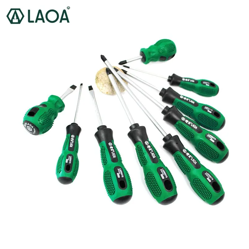 

LAOA 6PCS/9PCS Screwdrivers Set Cr- V Screw Driver Slotted and Phillips Screwdrivers Hand Tools Kit