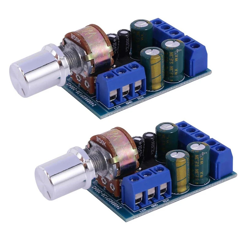 

JABS 2X TDA2822 TDA2822M Mini 2.0 Channel 2X1W Stereo Audio Power Amplifier Board DC 5V 12V CAR Volume Control Potentiometer