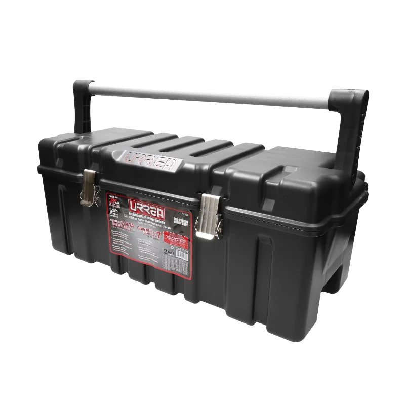 

Plastic Tool Box With Metallic Latches and Plastic Tray Storage