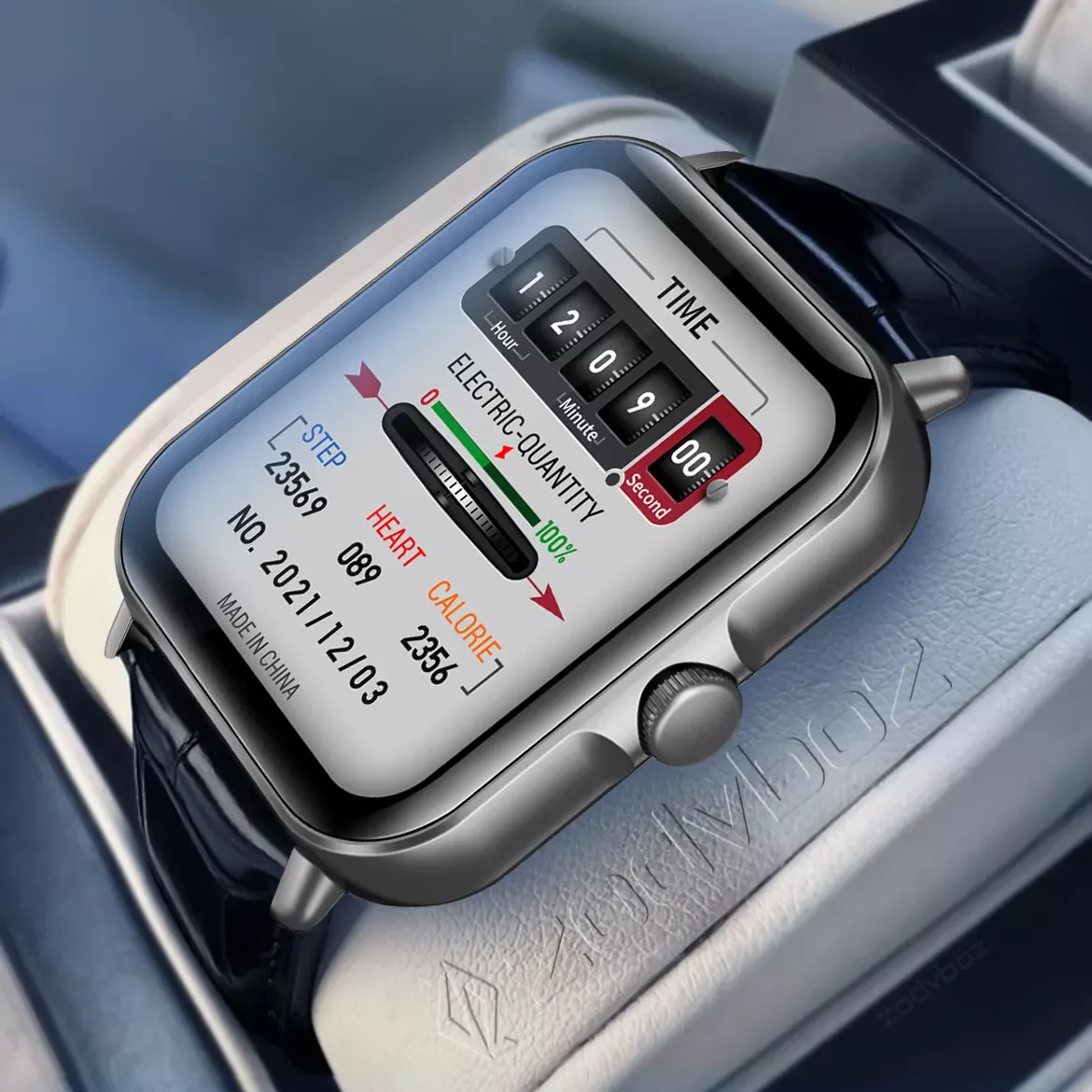 

zodvboz Smart Watch Men 1.69 Inch Sreen Real-time Heart Rate Monitoring Bluetooth Call Waterproof Smartwatch For Android IOS