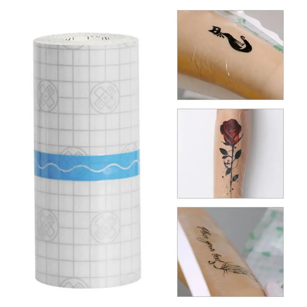 

1 Roll Tattoo Cover Easy to Use Excrete Water Plastic Tattoo Anti-scar Care Protective Film for Professional Use
