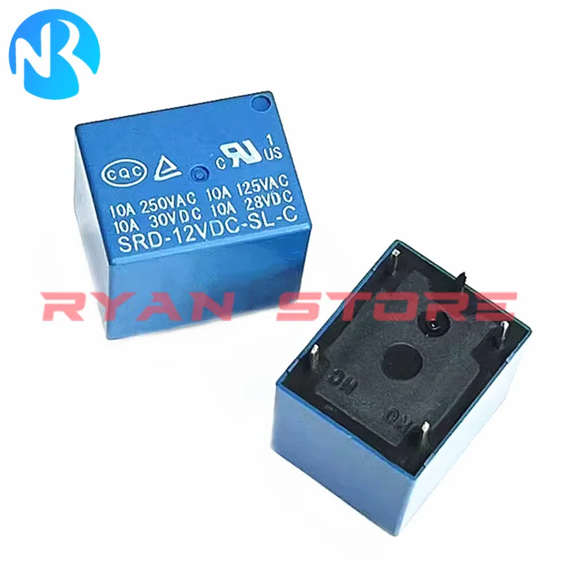 10 шт. новинка 100% реле мощности фотолампа фотосессия SRD 12 В постоянного тока SL C 10A 250