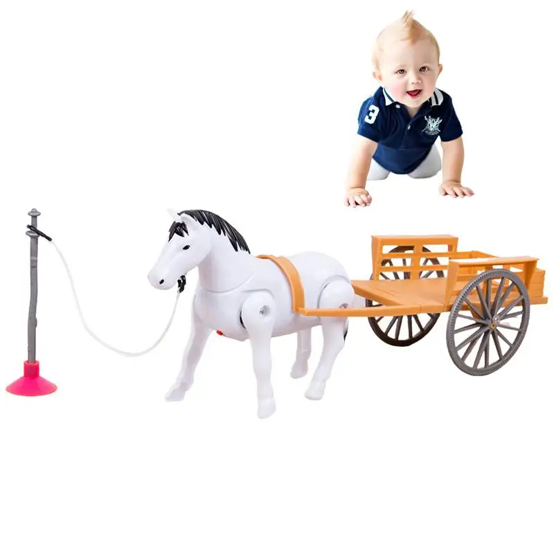 

Carriage Toy Car Realistic Walking Horse And Carriage Toy Develop Children's Ability To Observe Imagine Practice Educational