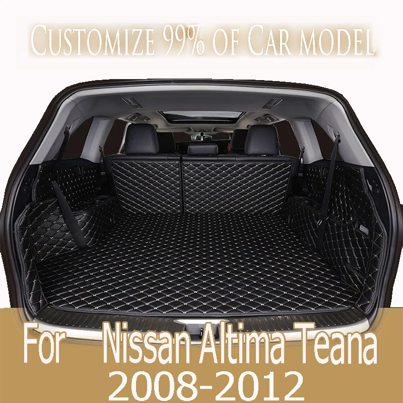 

High quality Custom wear-resistant Leather Car Trunk Mats For Nissan Altima Teana 2008-2012 Rear Trunk Floor Mat Tray Carpet Mud