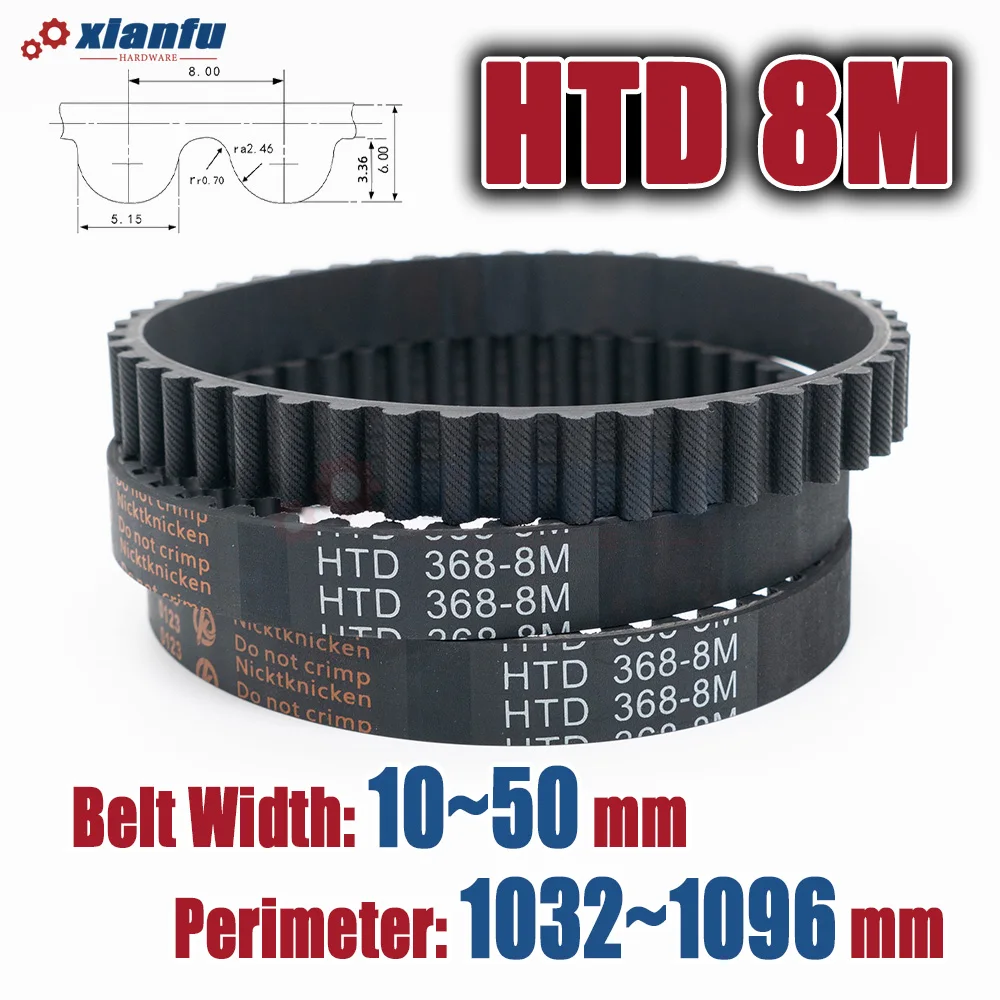 

HTD 8M Резиновый ремень ГРМ по периметру 1032 1040 1048 1056 1064 1072 1080 1088 1096 мм HTD8M Ширина привода 10 ~ 50 мм Передача с ЧПУ