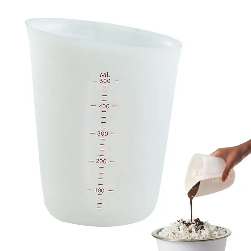 

Силиконовая мерная чашка, силиконовые гибкие чашки для выпечки с маркировкой