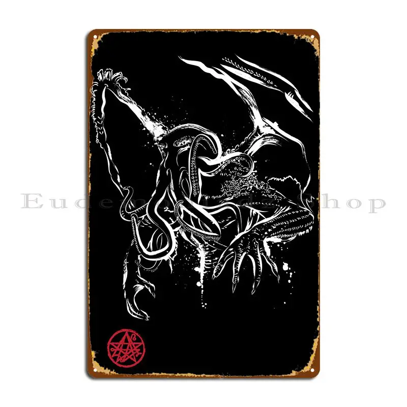 

Большой металлический знак Cthulhu, кинотеатр, дизайнерский дизайн для гостиной, клубный оловянный знак, плакат