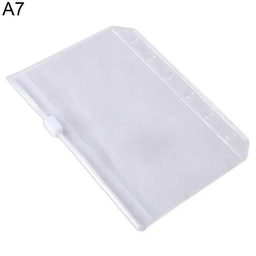 

A5/A6/A7 Zippered Lock Envelope Document File Bag Transparent Pocket Organizer