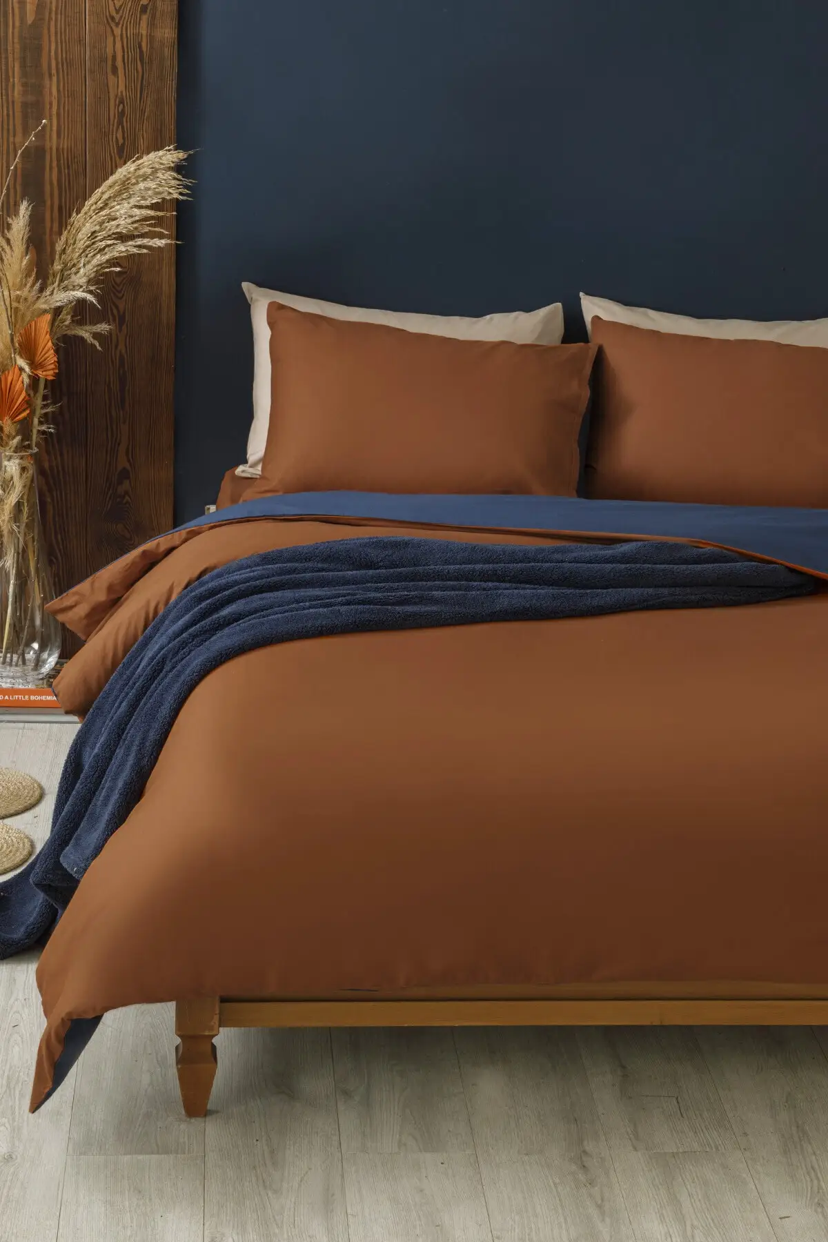 Домашний текстиль простой хлопковый односпальный пододеяльник 160x220 см оранжево