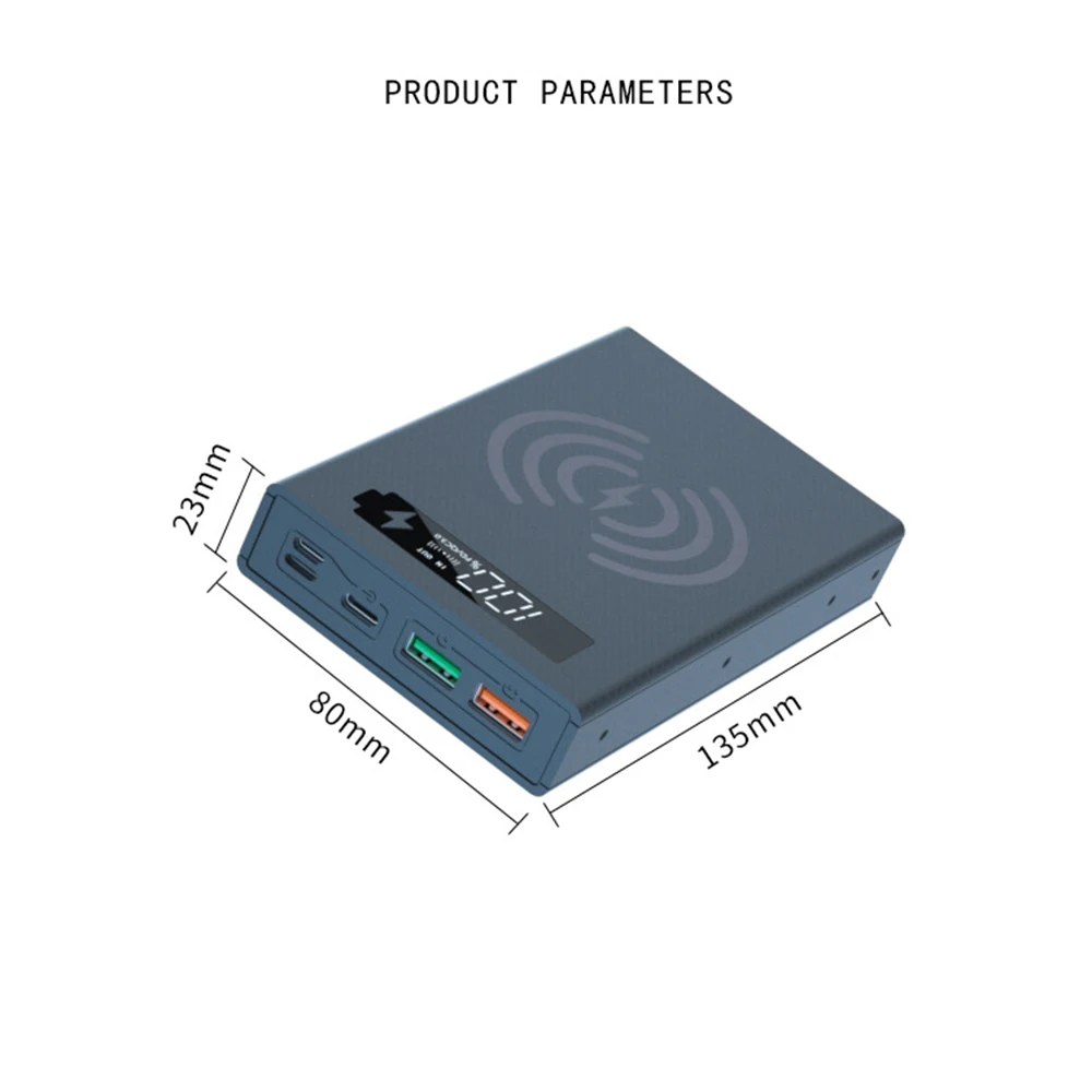 Фото 5*18650 аккумулятор Power Bank чехол беспроводная быстрая зарядка поддержка плоская головка аккумулятор DIY съемный корпус без батареи №5