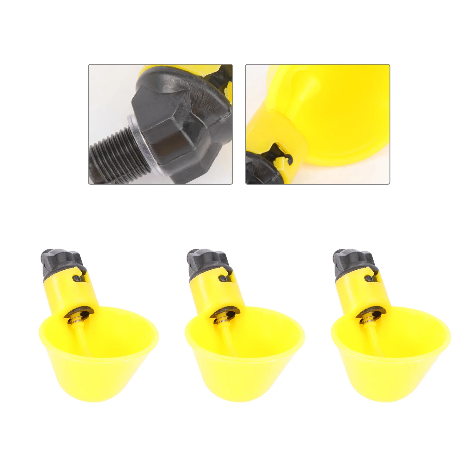 

5PCS Automatic Pigeon Drinking Water Devices Bird Chicken Watering Cups (Yellow)