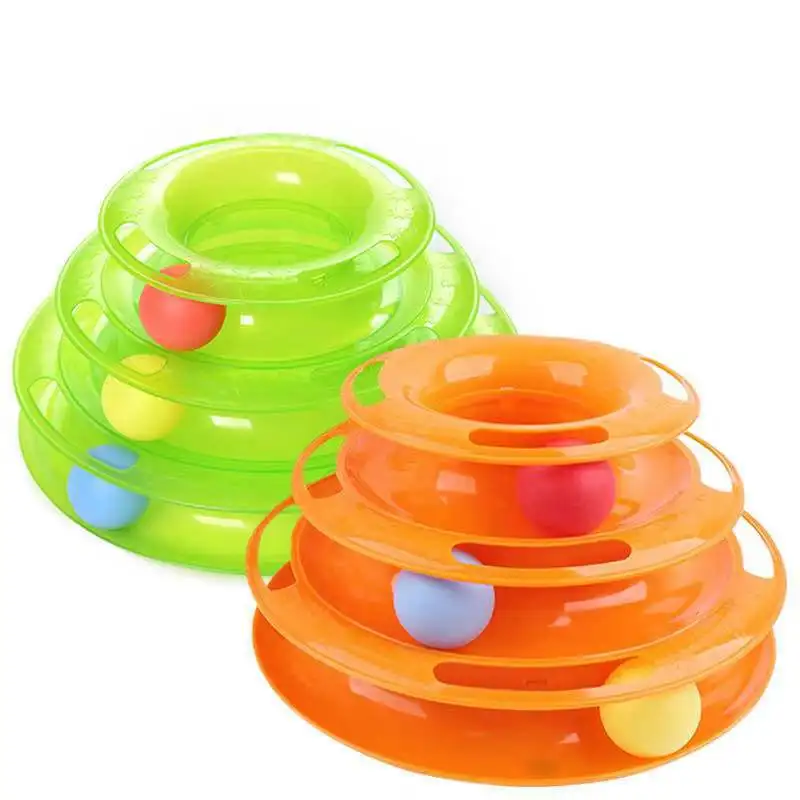 

Cat Turntable Toy Three-Layer Cat Tower Amusement Plate Cat Interactive Toy Turntable Cat Toy Pet Supplies