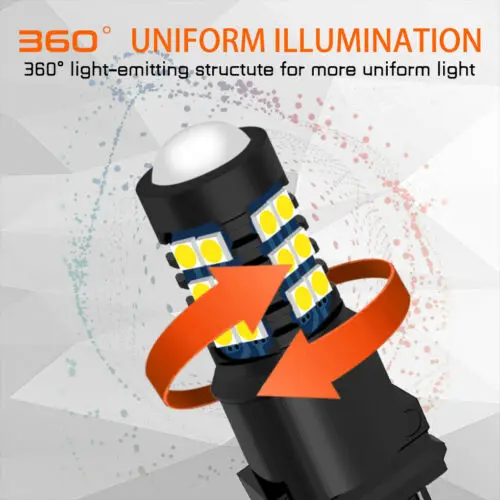 

2Pc 3157 Led Bulbs White 30-Smd Driving Daytime Running Light Drl For Chevrolet