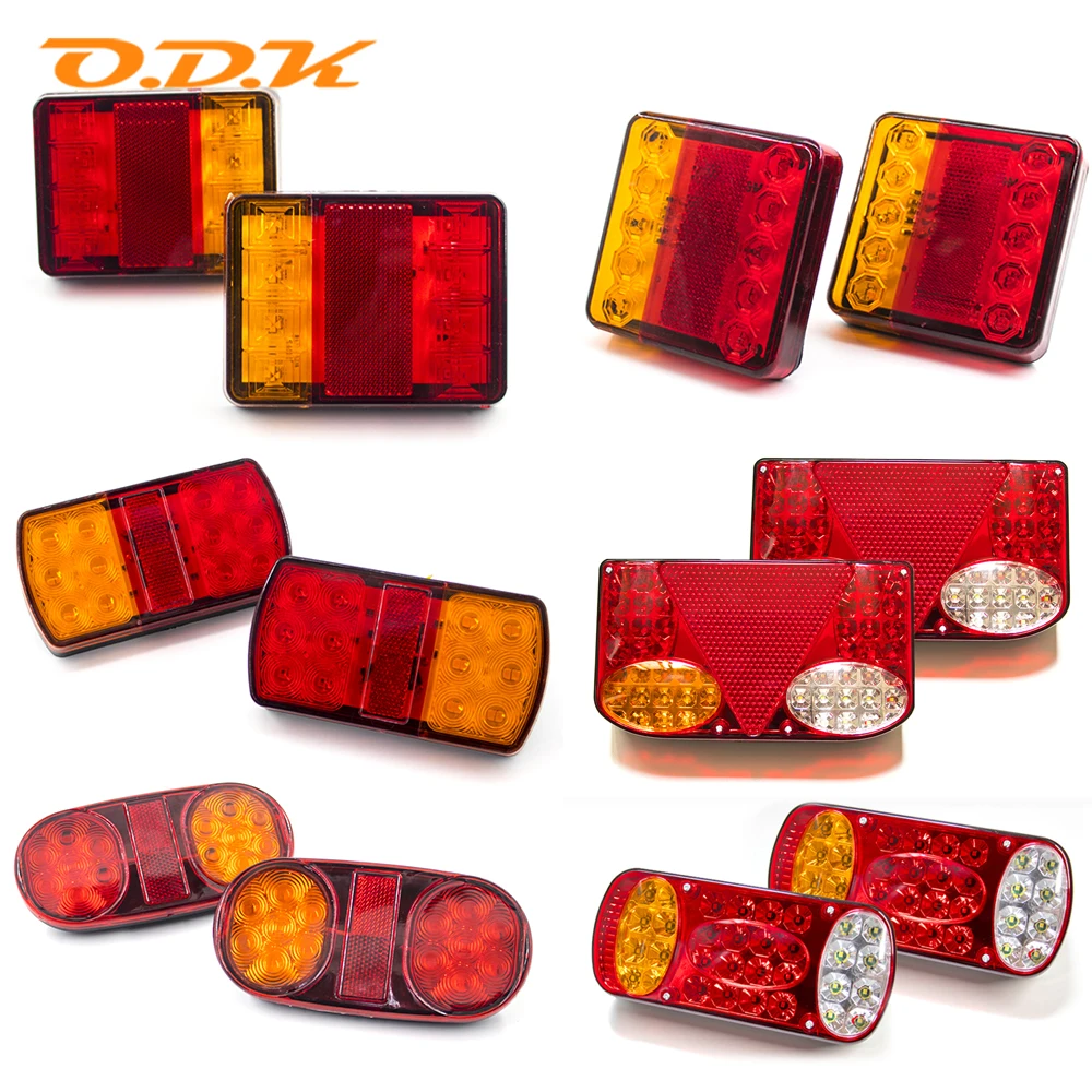 

2 шт. 12 В/24 В водонепроницаемый автомобильный 8 10 12 20 32 светодиодный задний фонарь Задний сигнал поворота Revese лампа задние части прицеп грузов...