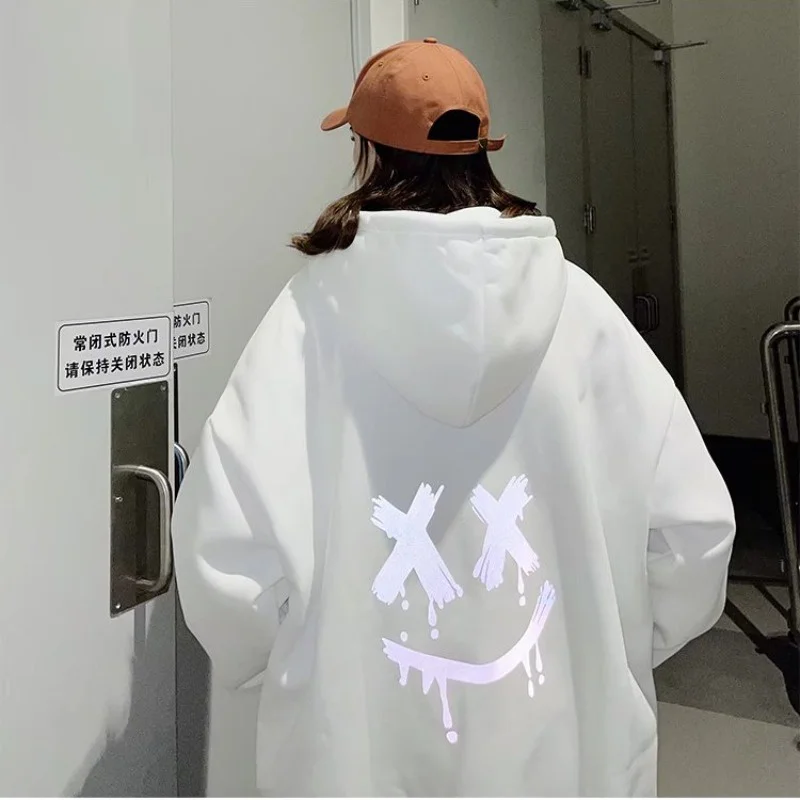 

M-8XL Men's Long-Sleeved Hooded Shirt Oversized Hoodie Japanese Simple College Style Hip-hop Street Fashion Men's Winter Coat