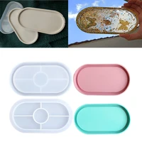 diy coaster mould oval storage tray silicone mould plaster storage box epoxy pouring mould soft silicone durable