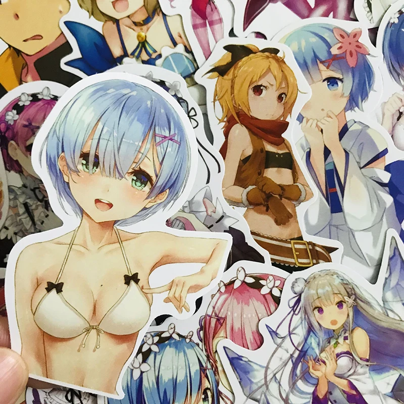 10 упаковок аниме Re:Life In A Different World From Zero Мультяшные наклейки игрушки Rem Ram фильм