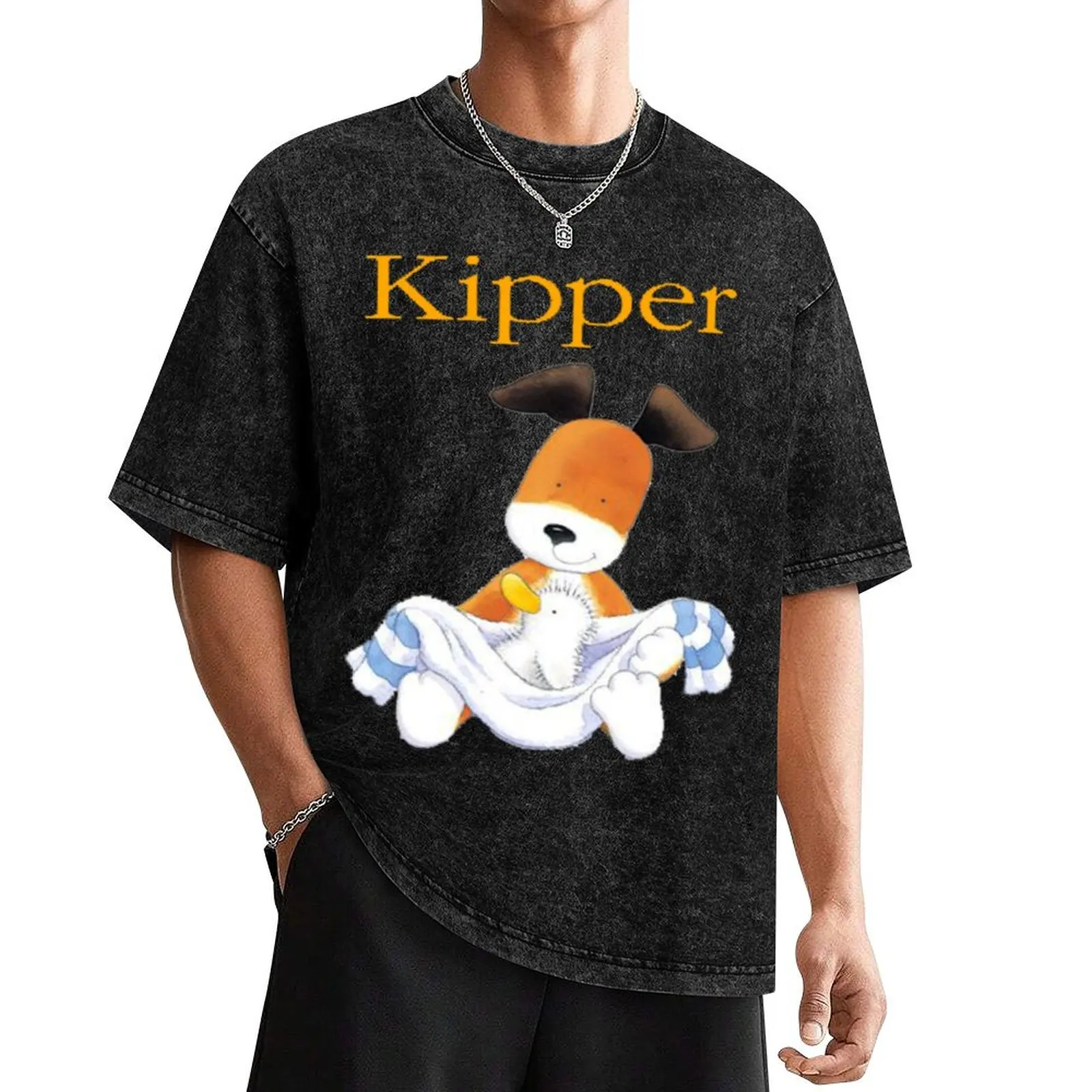 Футболка CUTE KIPPER THE DOG хлопковые мужские футболки в тяжелом весе рубашки для