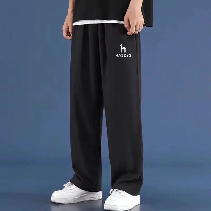 

Summer Cool Pants Men Breathable Sweatpants Fashion Casual Stretch Jogger Pants Male Big Size 7XL 8XL Summer Trousers Black Grey
