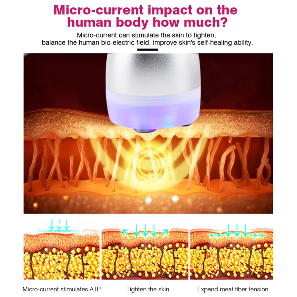 Радиочастотный Профессиональный электропоратор для лица вибрирующий массажер