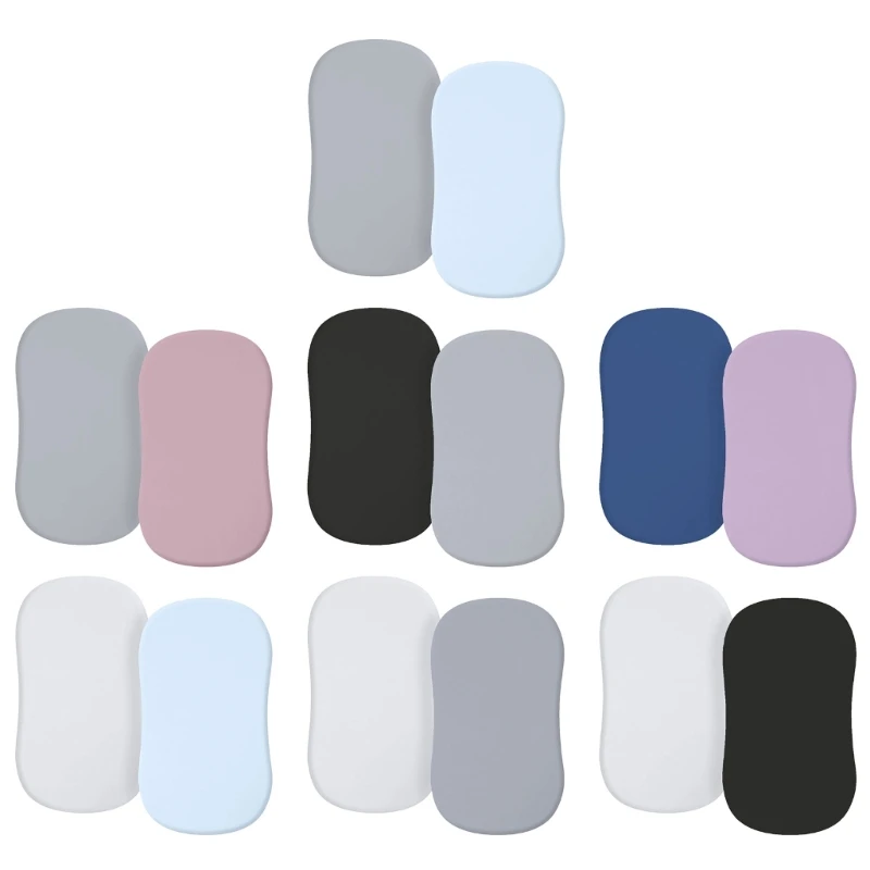 

2-Pieces Breathable Baby Bassinet Sheets Removable Fitted Bassinet Sheet Changing Mat Cover for Newborn Infant Crib